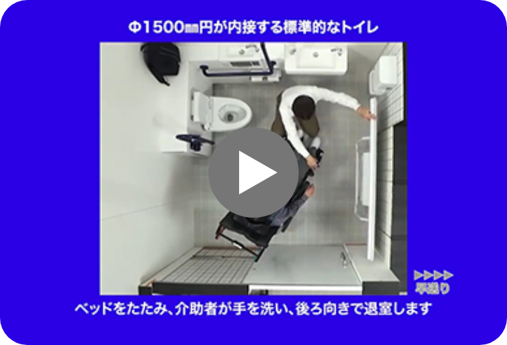 ③1人介助・後ろ向き退室の動作の一例